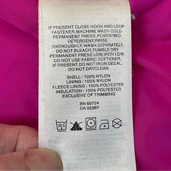 Girls Columbia Pink Hooded Winter Coat L(14/16) - Picture 6 of 6